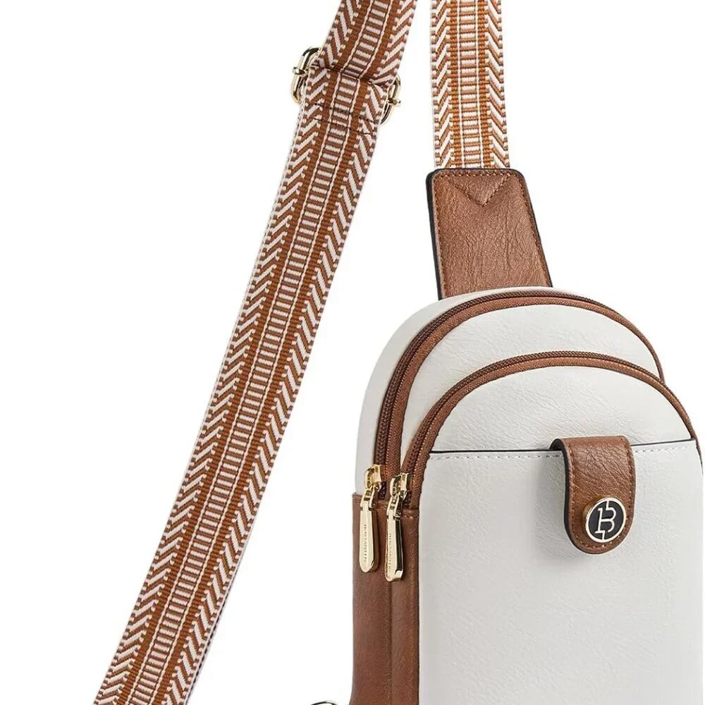 Small Leather Crossbody Bag for Women Compact Stylish Multi-pocket - Picture 1 of 8